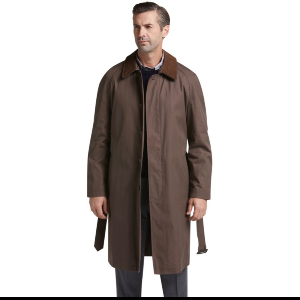 Jos. A. Bank 3/4 Length Double-Collar Raincoat